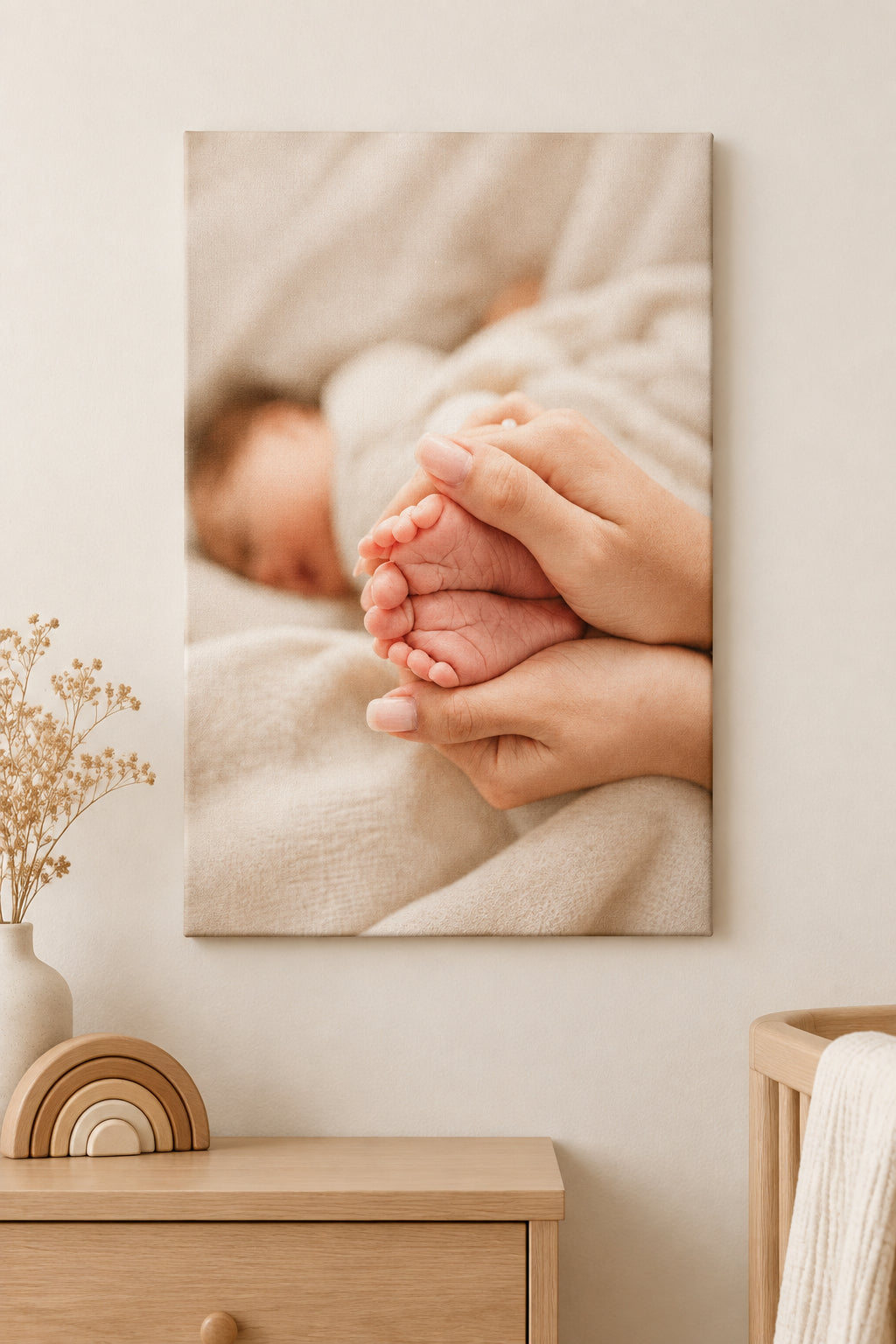 Personalised Baby Canvas — Your First Memory, Framed Forever